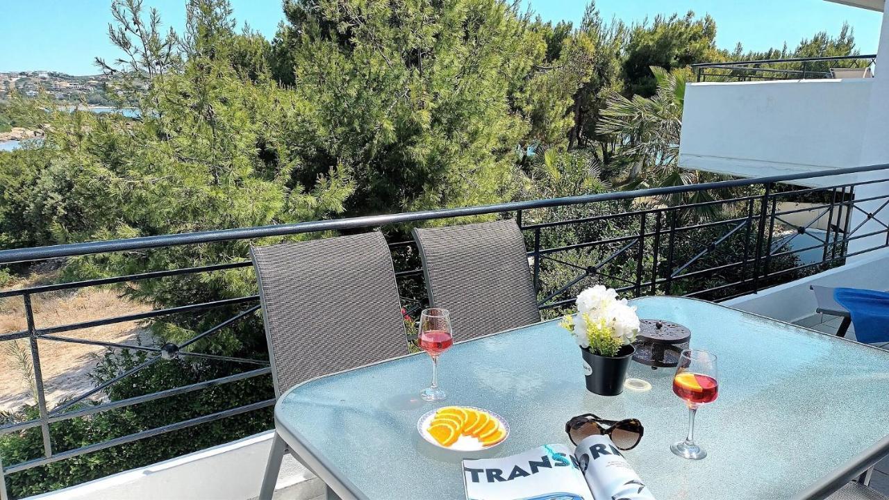 Dea Del Mare Complex In Front Of The Sea. Villa Sunion Exteriör bild