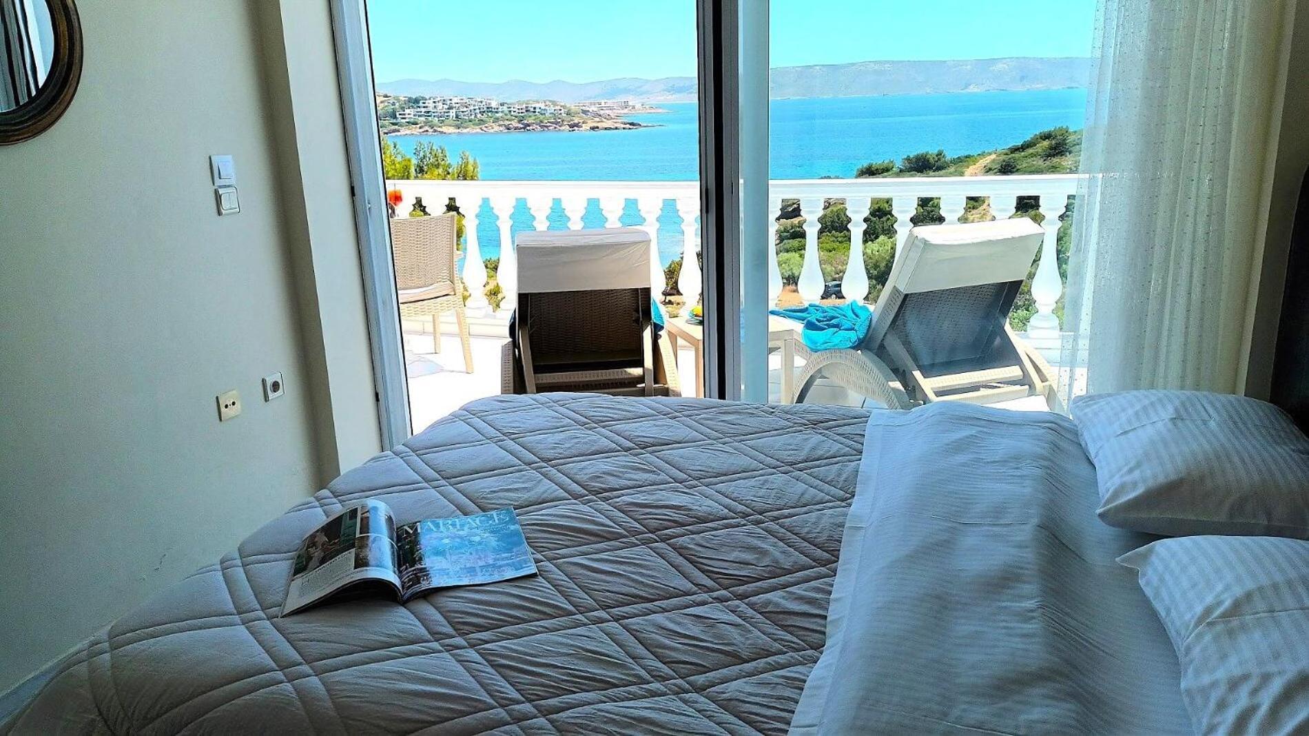 Dea Del Mare Complex In Front Of The Sea. Villa Sunion Exteriör bild
